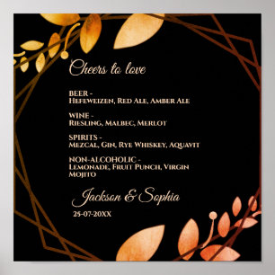 Poster Autumn boho Moderno Simples, elegante botânico