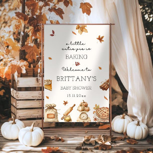 Poster Autumn Cutie Pie Baking - Sinal de boas-vindas do