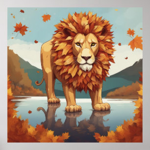 Poster Autumn Deixa O Leão Masculino