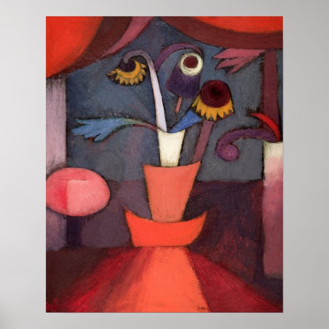 Poster Autumn Flower (1922) por Paul Klee (Frente)