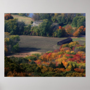 Pôster Autumn Foliage Fields Barn Nature Orton Art