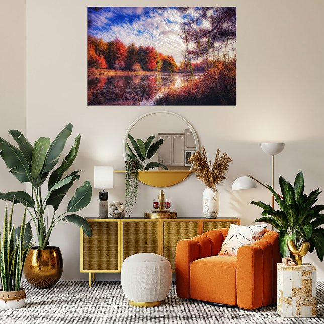 Poster Autumn Foliage New York Lake Photoics (Criador carregado)