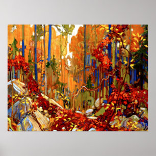Poster Autumn Garland, Pintura Colorida,