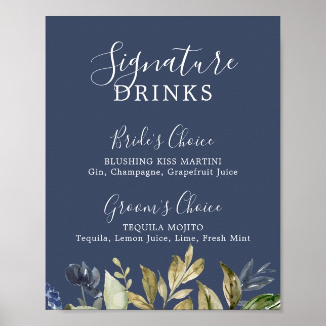 Poster Autumn Greenery | Signature Drinks Sinal (Frente)