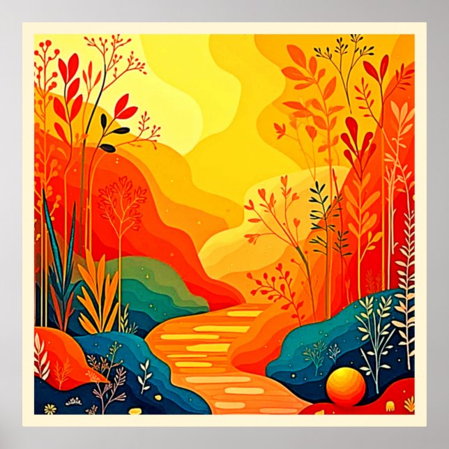 Poster Autumn Landscape Art (Frente)
