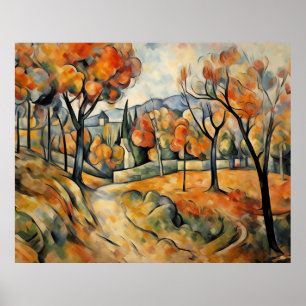 Poster Autumn Landscape Modern Art