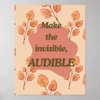 Poster Autumn Leaves Inspirational Quote Wall Art Decor