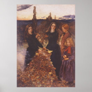 Poster Autumn Leaves por Millais