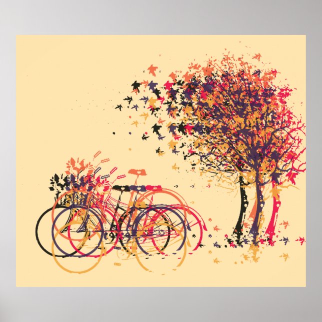 Poster Autumn Leaves Trees #3 (Frente)