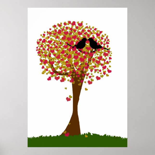 Poster Autumn Love Birds (Frente)