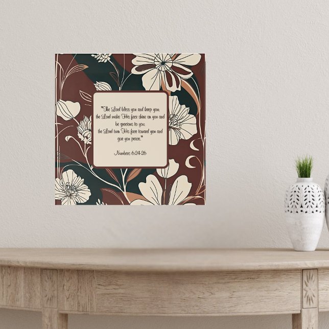 Poster Autumn Noir Blossoms Bênção Personalizável (Criador carregado)