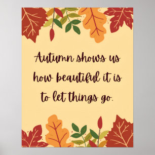 Poster Autumn Nos Mostra Como Uma Bela Citação