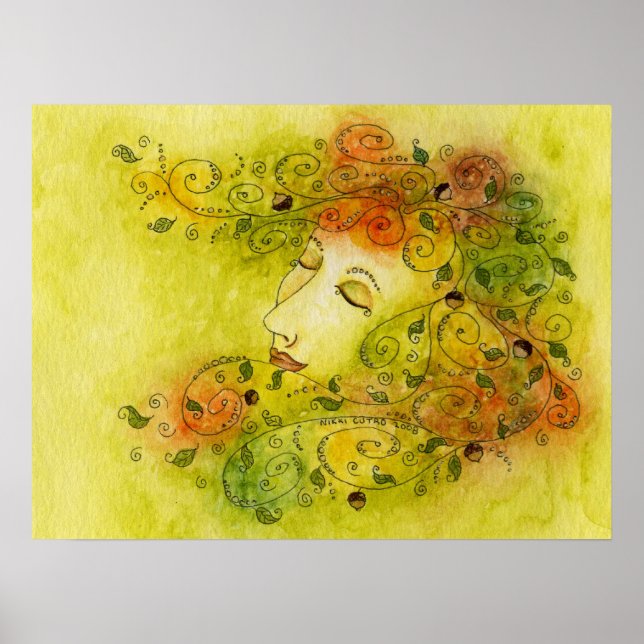 Poster Autumn NympImpressão (Frente)