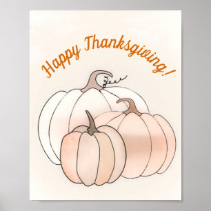 Poster Autumn Pumpkins