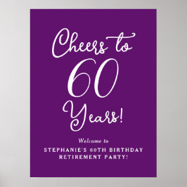 Poster Autumn Purple Cheers to 60 Anos