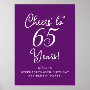 Poster Autumn Purple Cheers to 65 Anos