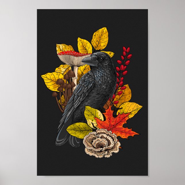 Poster Autumn raven 2 (Frente)