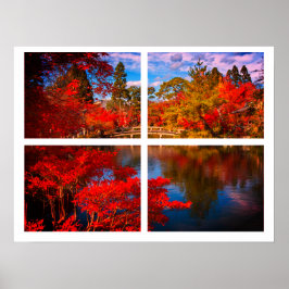 Poster Autumn River Scene Impressão, (Matte)