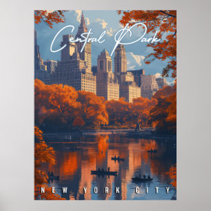 Poster Autumn Serenity: Central Park NYC Fall