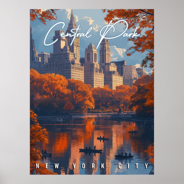 Poster Autumn Serenity: Central Park NYC Fall (Frente)