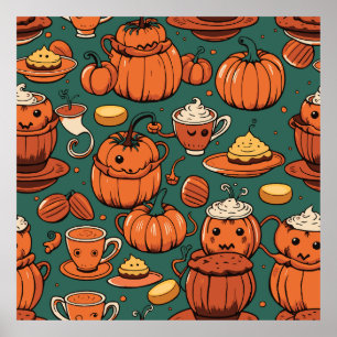 Poster Autumn Spooky Pumpkin Pizzazz Party