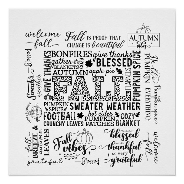 Pôster Autumn Vibes-Digital Download Poster (Frente)