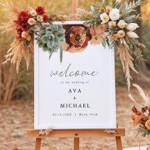 AVA Boho Terracotta & Succulent Wedding Bem-vindo