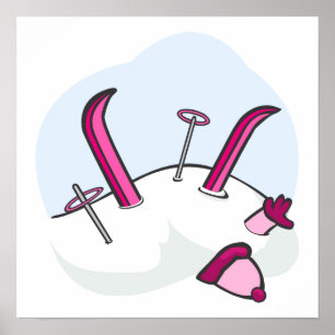 Pôster Avalancha cor-de-rosa