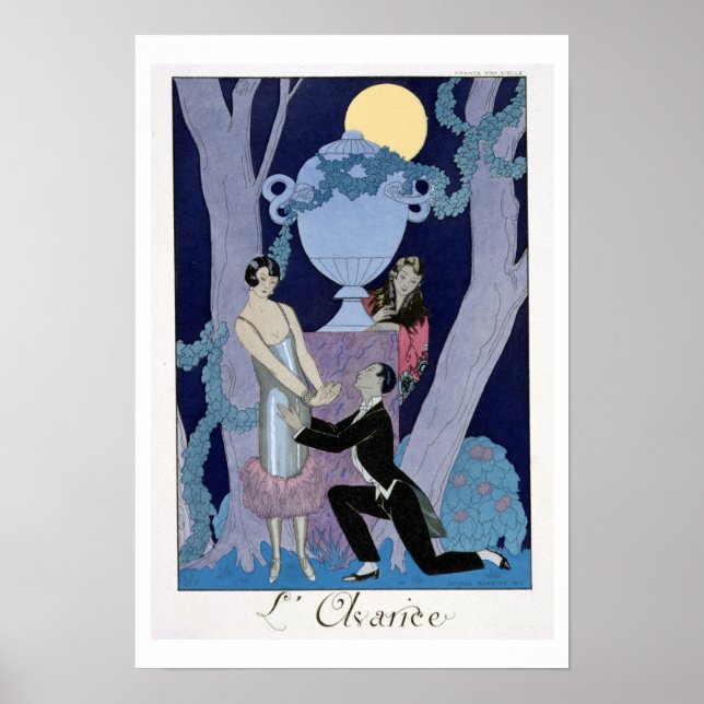 Pôster Avarice, 1924 (impressão pochoir) (Frente)