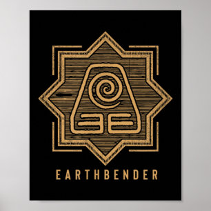 Poster Avatar O Último Mestre do Ar Tribo da Terra Simból