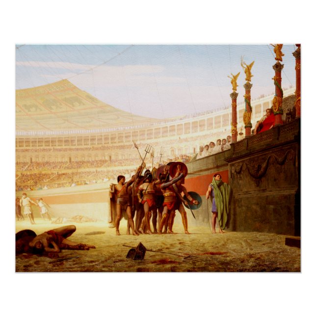 Pôster Ave Caesar by Jean-Leon Gerome (Frente)