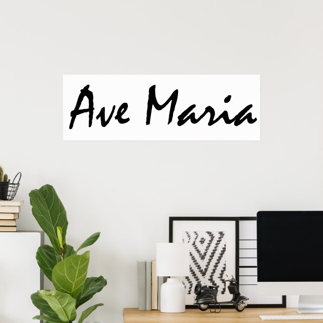 Poster Ave Maria (Escritório em casa)