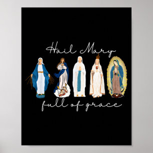 Poster Ave Maria Cheia De Graça, Virgem Maria Bendita, Bí