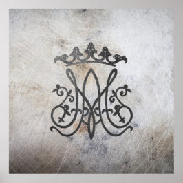 Poster Ave Maria Monograma