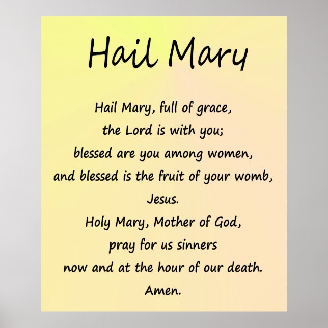 Poster ~ Ave Mary ~ 40" x 48" Semi Gloss (Frente)