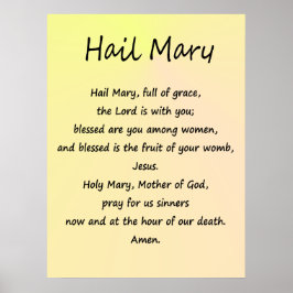 Poster ~ Ave Mary ~ Várias Dimensões e Papel