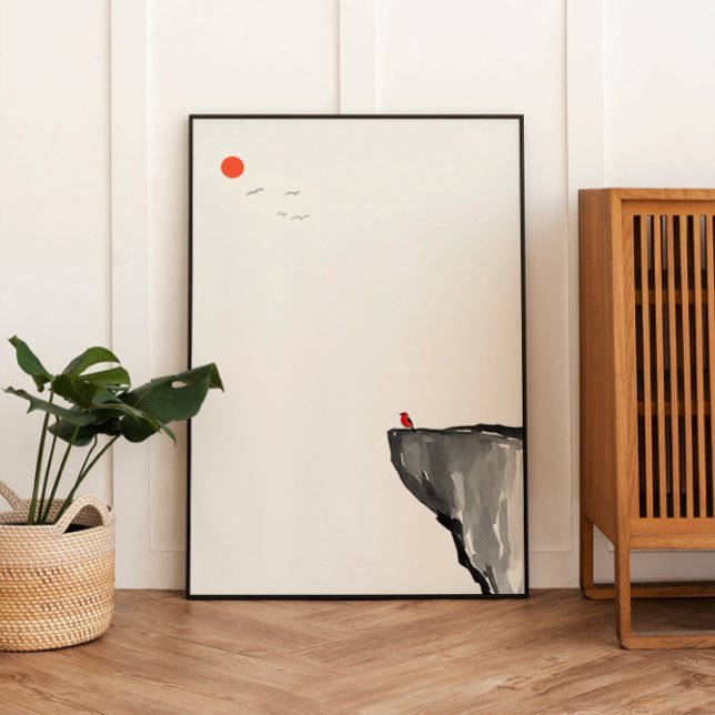 Pôster Ave no nascer do Sol - Zen Minimale - Poster de Ar (Criador carregado)