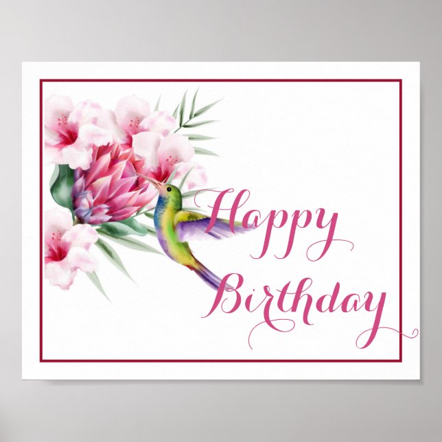 Poster Ave tropical personalizada (Frente)