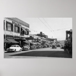 Pôster Avenida da universidade em Seattle, Washington