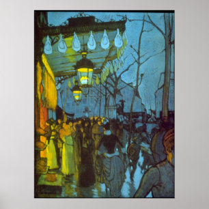 Pôster Avenida De Clichy por Louis Anquetin