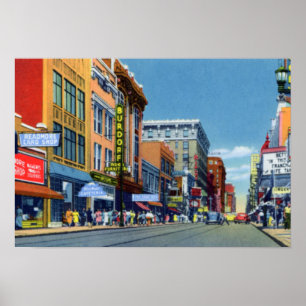 Pôster Avenida de Louisville Kentucky quarta que olha