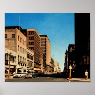 Pôster Avenida de Nicollet., vintage de Minneapolis,