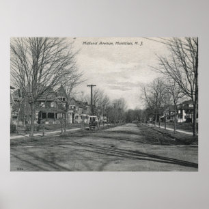 Pôster Avenida do Midland., Montclair, vintage 1908 de NJ