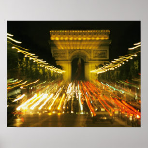 Poster Avenida dos Campos Elísios, Arco do Triunfo,