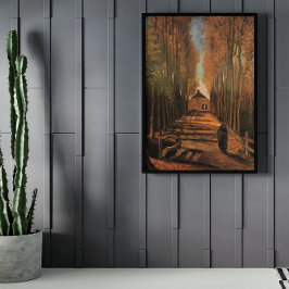 Pôster Avenida dos Poplars, no outono, por Vincent van Go