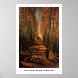 Pôster Avenida dos Poplars no outono, Vincent van Gogh. I