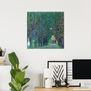 Pôster Avenida no Parque Schloss Kammer por Gustav Klimt