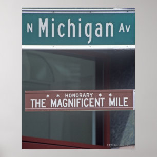 Poster 'Avenida norte de Michigan e a milha magnífica