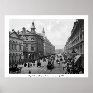Pôster Avenida real Belfast, N. Ireland, 1900s adiantados