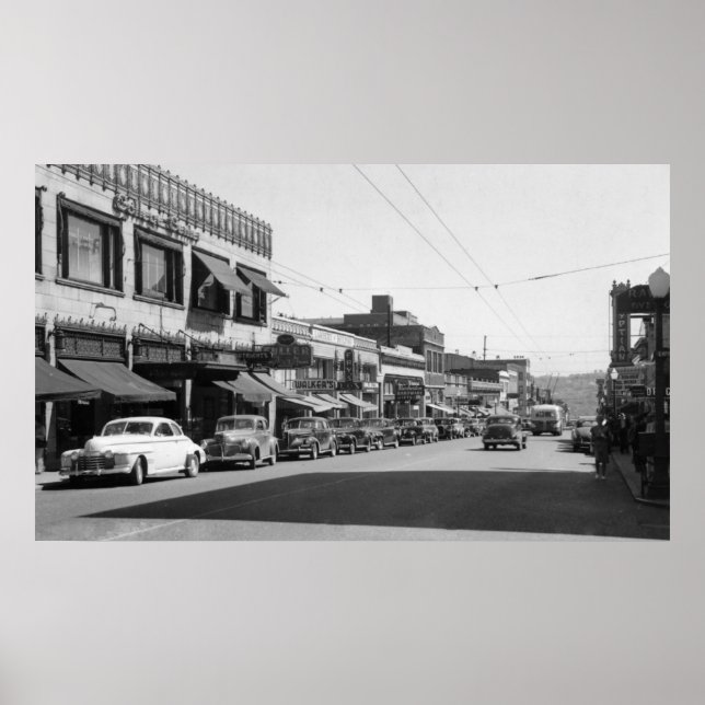 Pôster Avenida Universitária em Seattle, Washington (Frente)